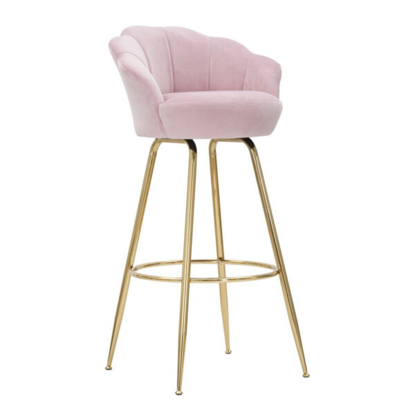 Scaun de bar vienna roz cm 55x53x110